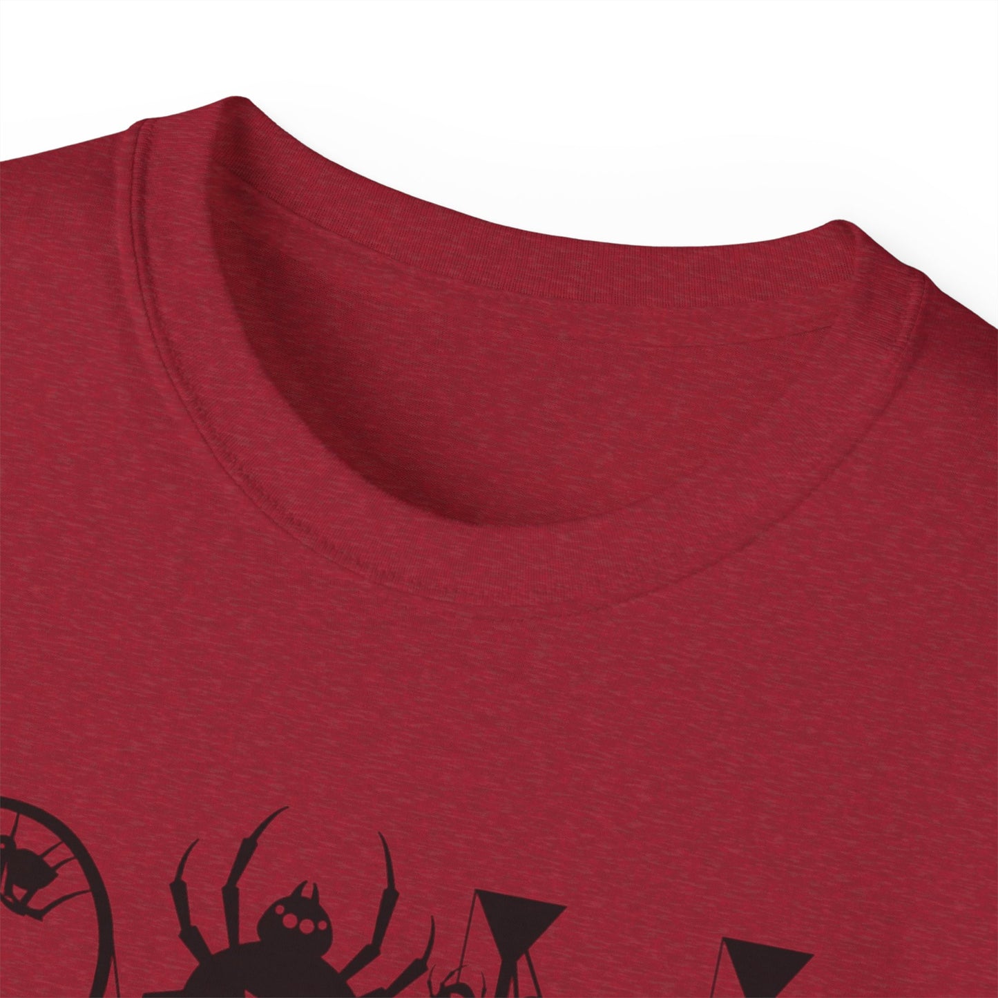 Spooky Spider Graphic Tee | Unisex Cotton Tee for Halloween, Cute Tees, Casual Wear, Gift for Her