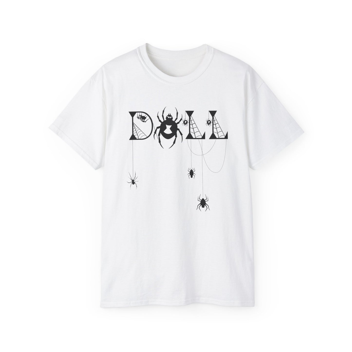 Spooky Spider Graphic Tee | Unisex Cotton Tee for Halloween, Cute Tees, Casual Wear, Gift for Her