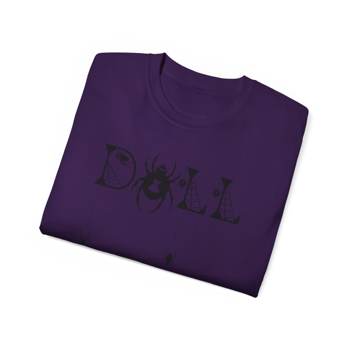 Spooky Spider Graphic Tee | Unisex Cotton Tee for Halloween, Cute Tees, Casual Wear, Gift for Her