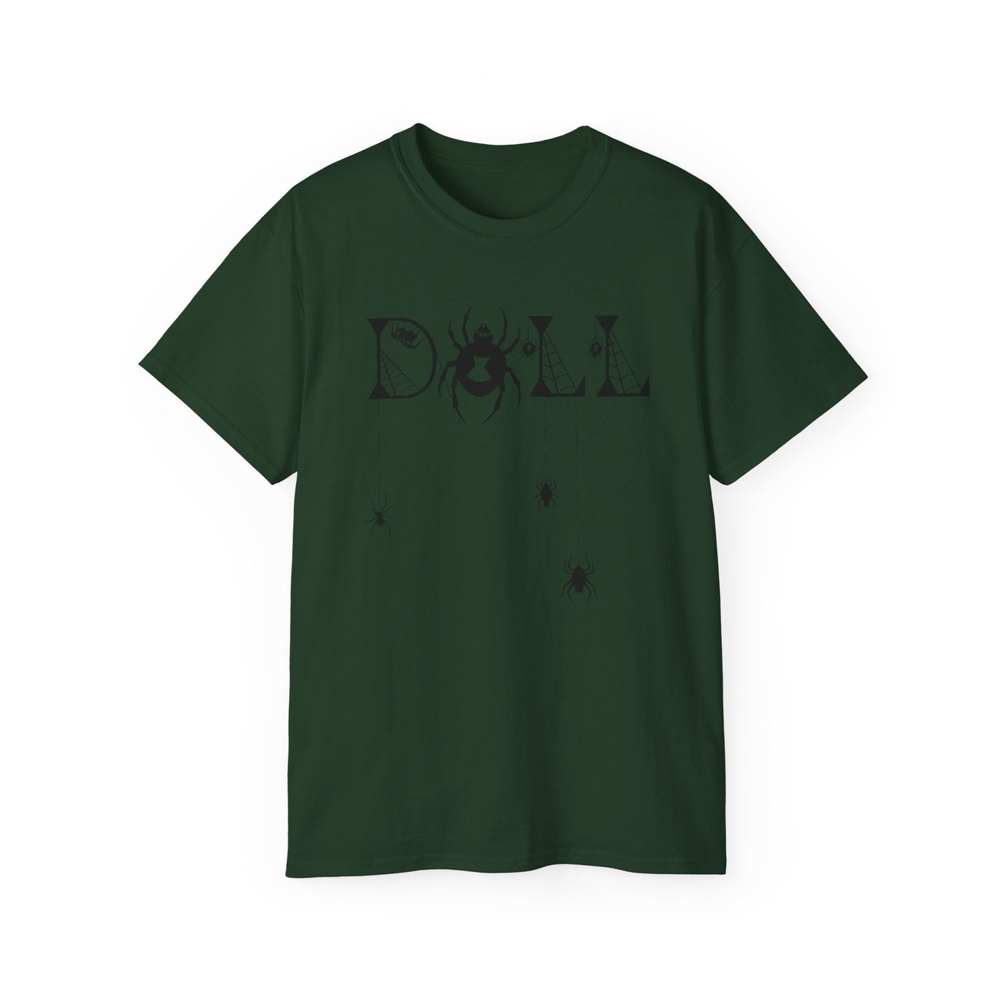 Spooky Spider Graphic Tee | Unisex Cotton Tee for Halloween, Cute Tees, Casual Wear, Gift for Her