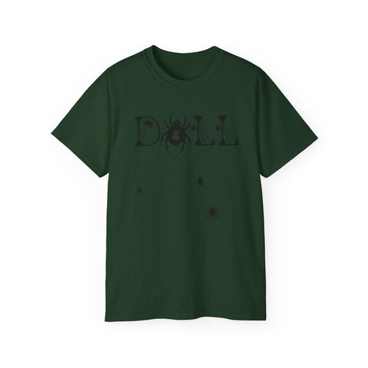 Spooky Spider Graphic Tee | Unisex Cotton Tee for Halloween, Cute Tees, Casual Wear, Gift for Her