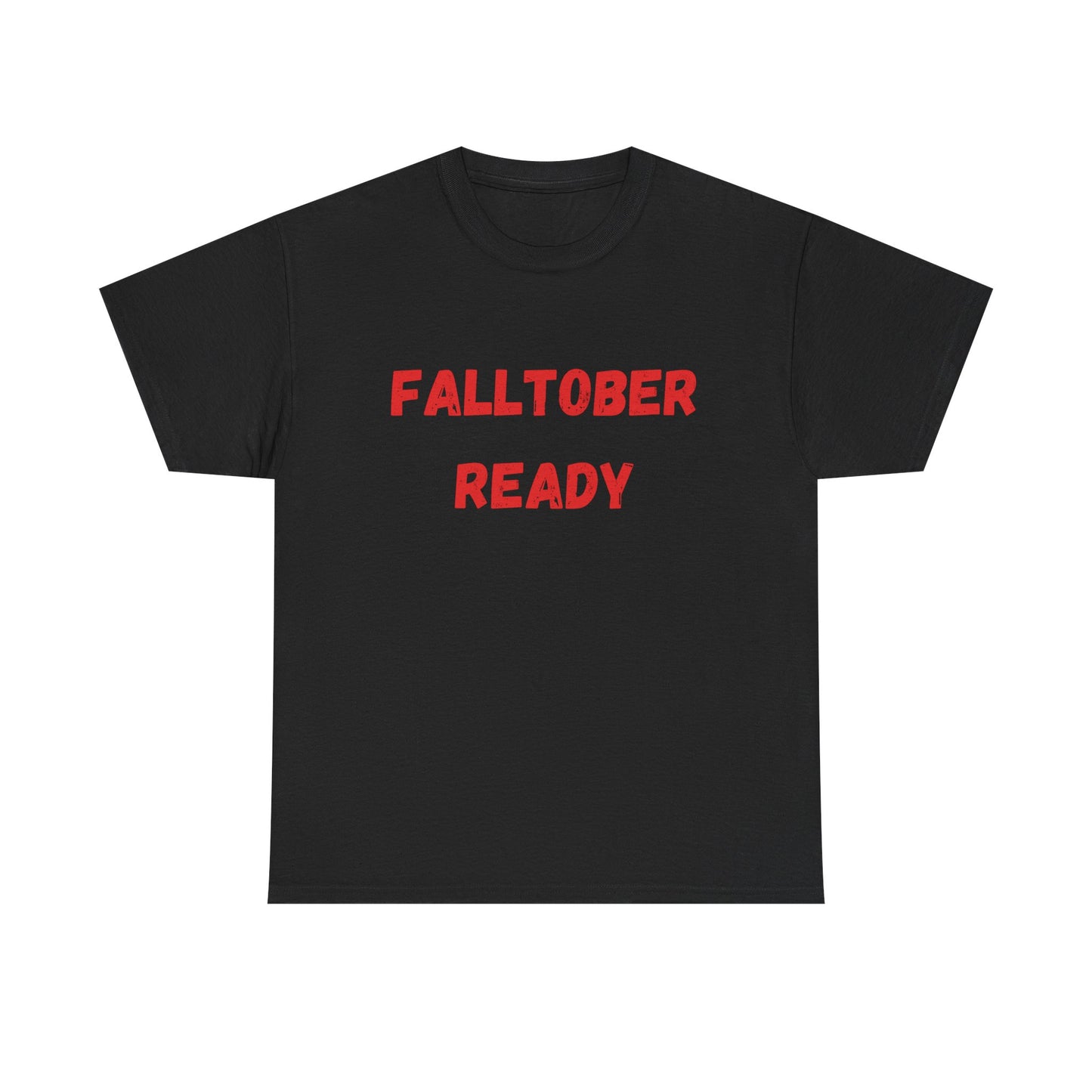 Fall-Themed Unisex Heavy Cotton Tee - Falltober Ready T-Shirt, Autumn Apparel, Halloween Costume Top, Cute Fall Outfit, Cozy Fall Vibes