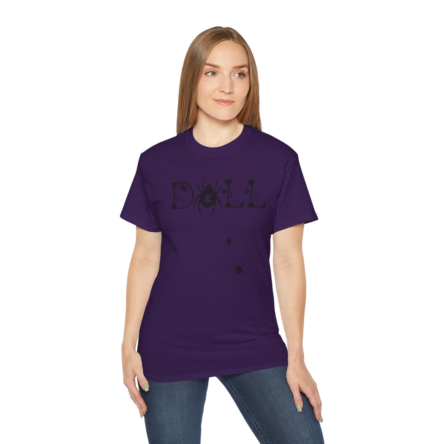 Spooky Spider Graphic Tee | Unisex Cotton Tee for Halloween, Cute Tees, Casual Wear, Gift for Her